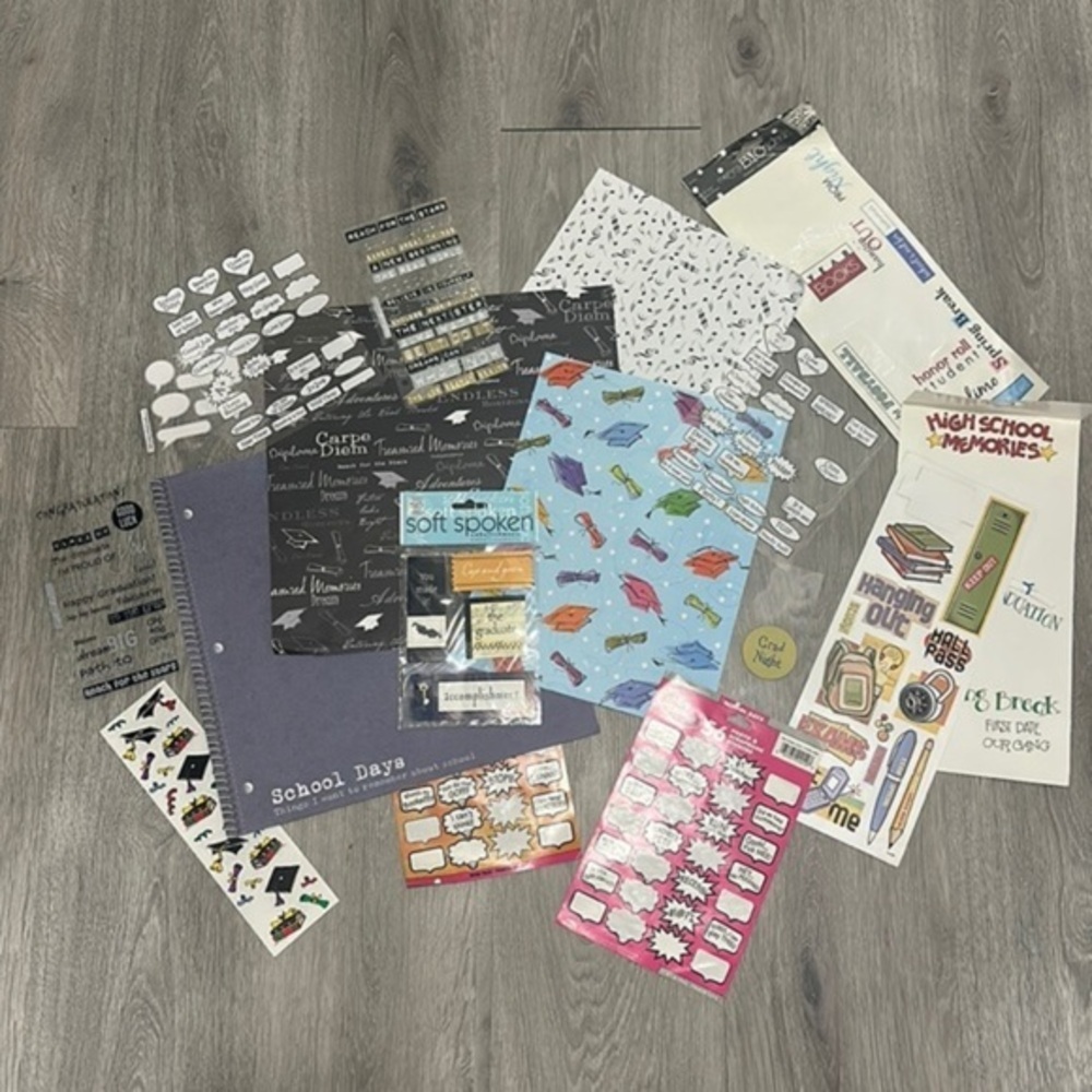 School Graduation Scrapbooking Paper Stickers High School Memory Arts & Crafts